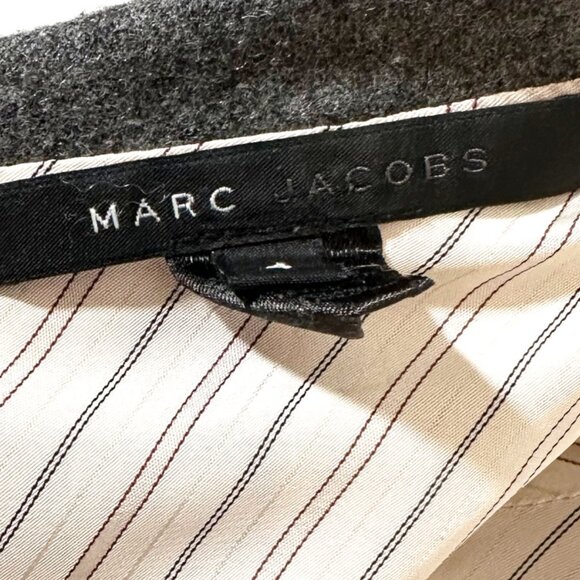 Vintage Marc Jacobs Light Grey Wool Blend Wiggle Dress Sz 4 Retro Preppy - Picture 5 of 12
